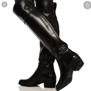 New Vince Camuto OTK Black Leather Boots